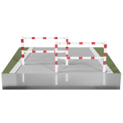 Access barriers | with triangular lock | swing-back | with top and quarter-bent bar | hot-dip galvanized | total width: 2500 mm